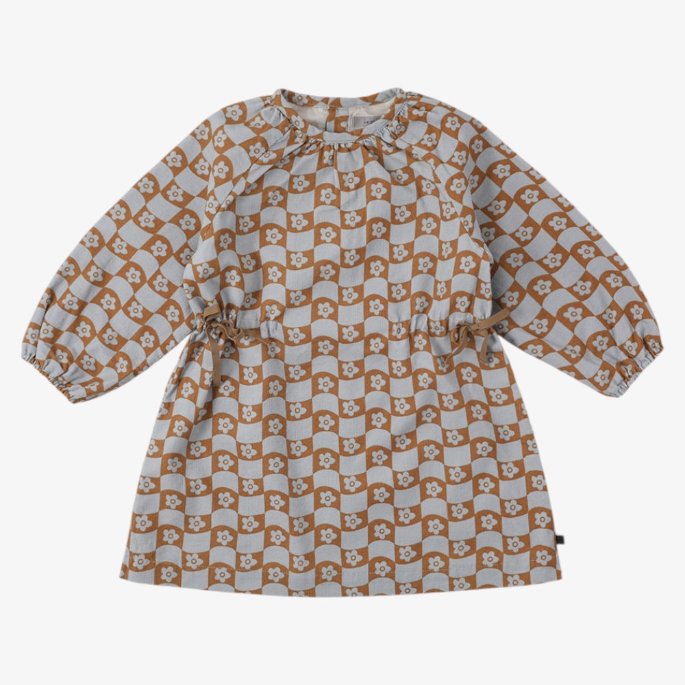 Mathiue Dress - Blue&amp;brown
