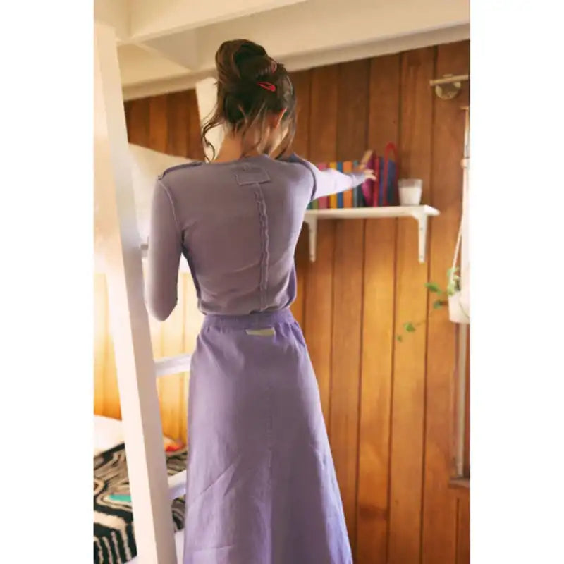 Denim Skirt - Violet