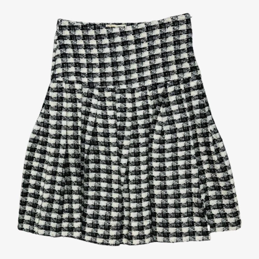 Pleated Skirt - Black&amp;cream