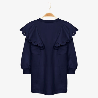 Flounce Dress - Navy