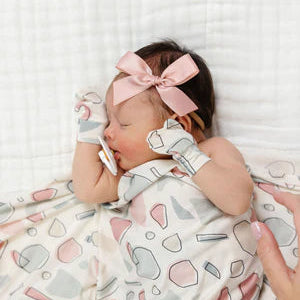 Satin Bow Headband - French Pink
