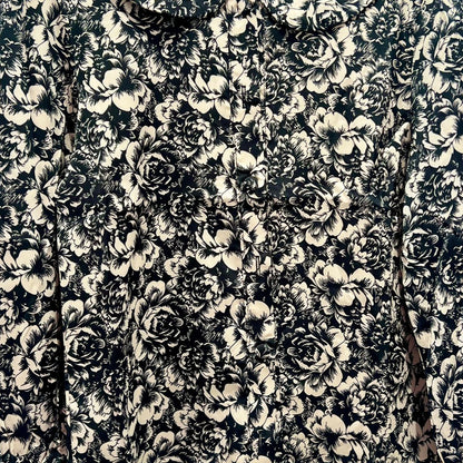 Floral Silk Blouse - Black