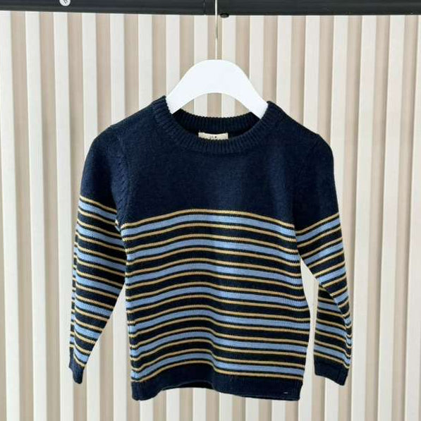 Stripe Sweater - Navy