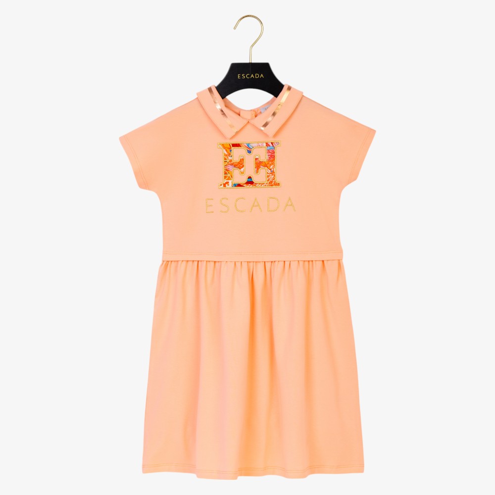 Logo Collar Dress - Peach Pearl