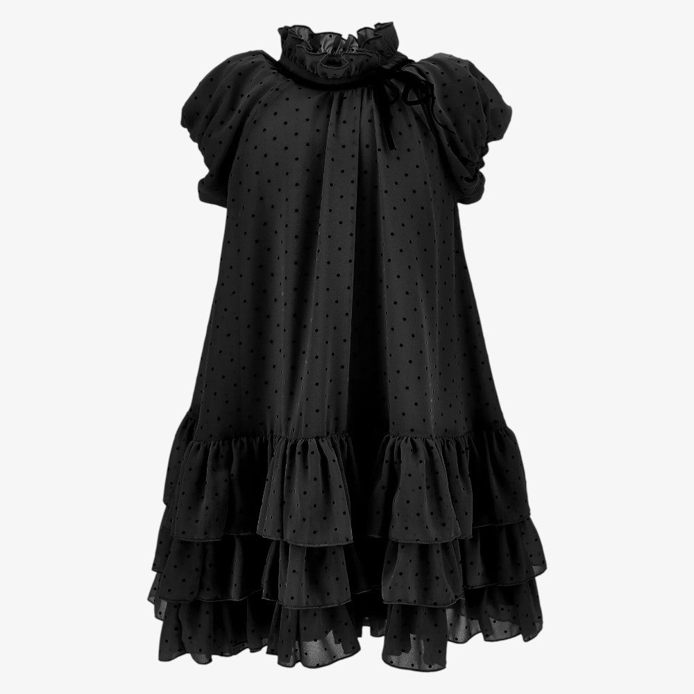 Tulle Dot Dress - Black