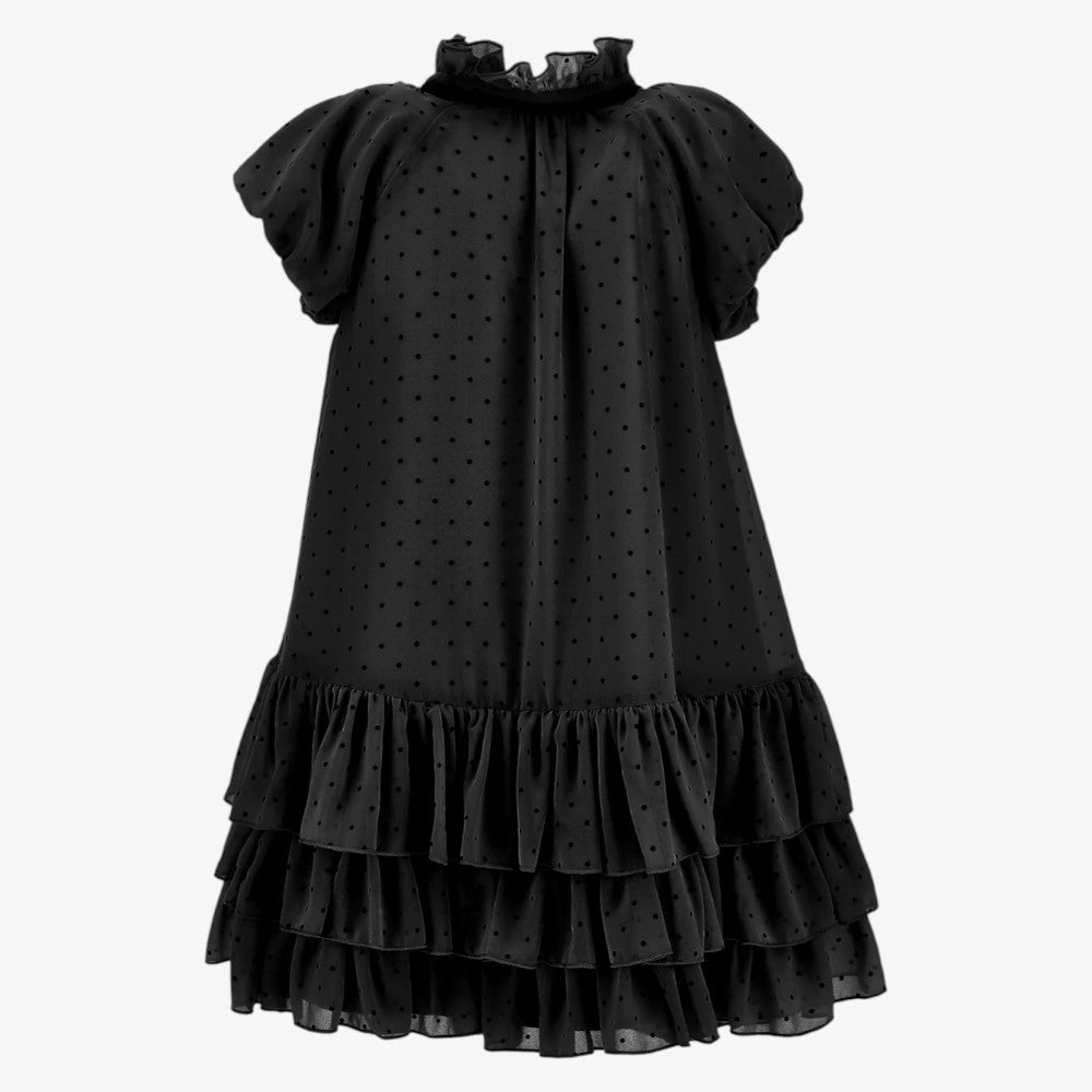 Tulle Dot Dress - Black