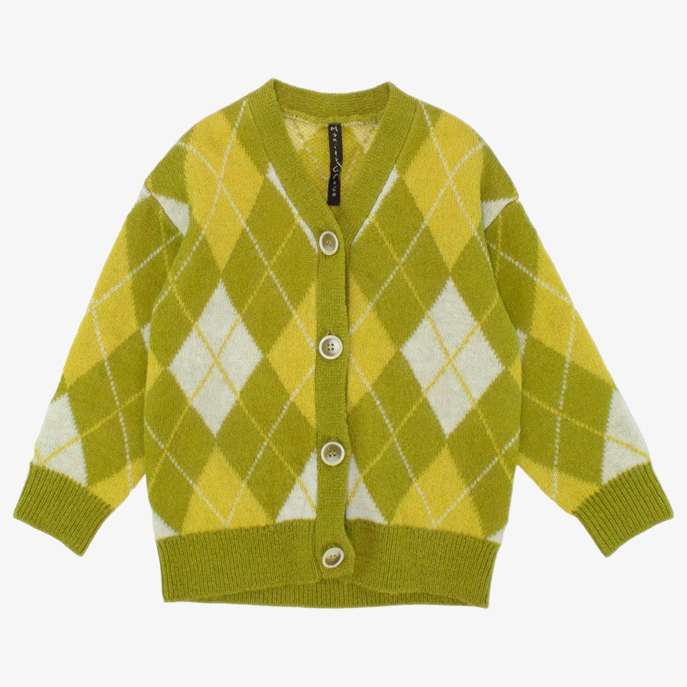 Plaid Cardigan - Green