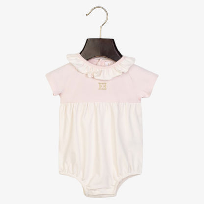 Ruffle Collar Onesie - Pink