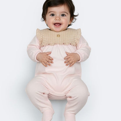 Ruffle Footie - Rosewater