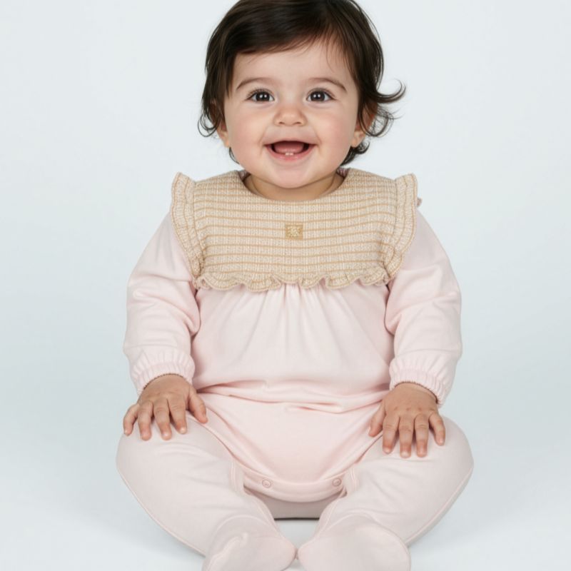 Ruffle Footie - Rosewater