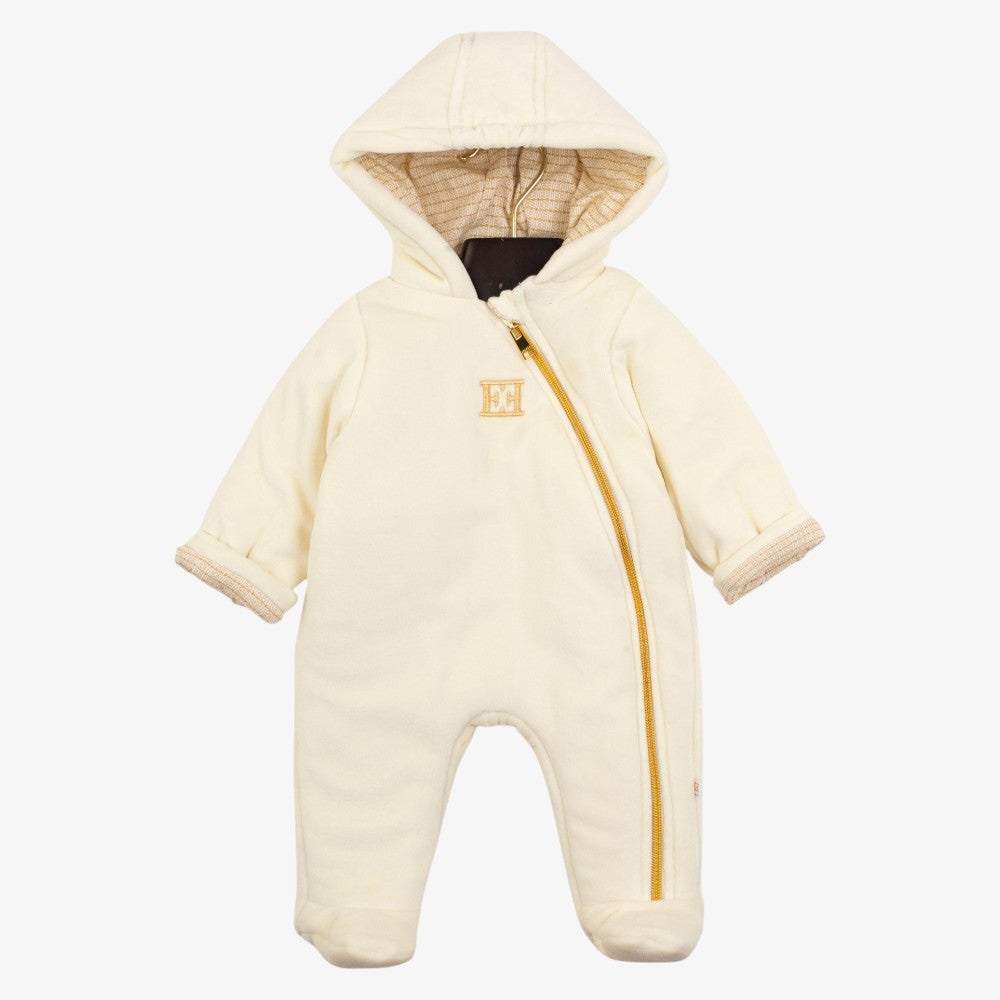 Hooded Footie - Antique White