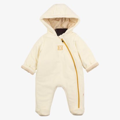 Hooded Footie - Antique White