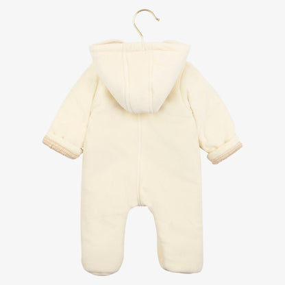 Hooded Footie - Antique White