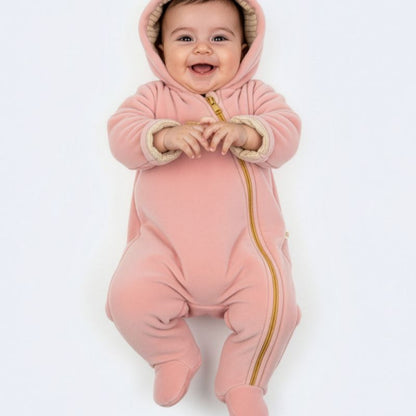 Hooded Footie - Rose