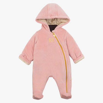 Hooded Footie - Rose