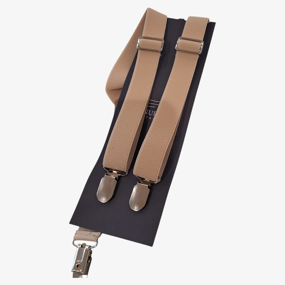 Suspenders Pants - Beige