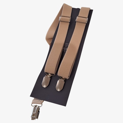 Suspenders Pants - Beige