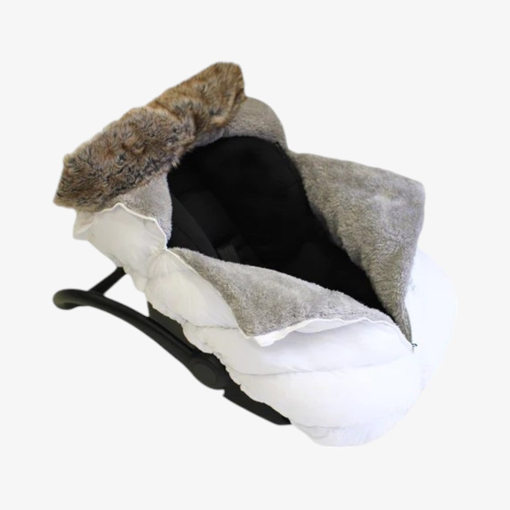 Car Seat Cacoon Tundra - White Faux Fur