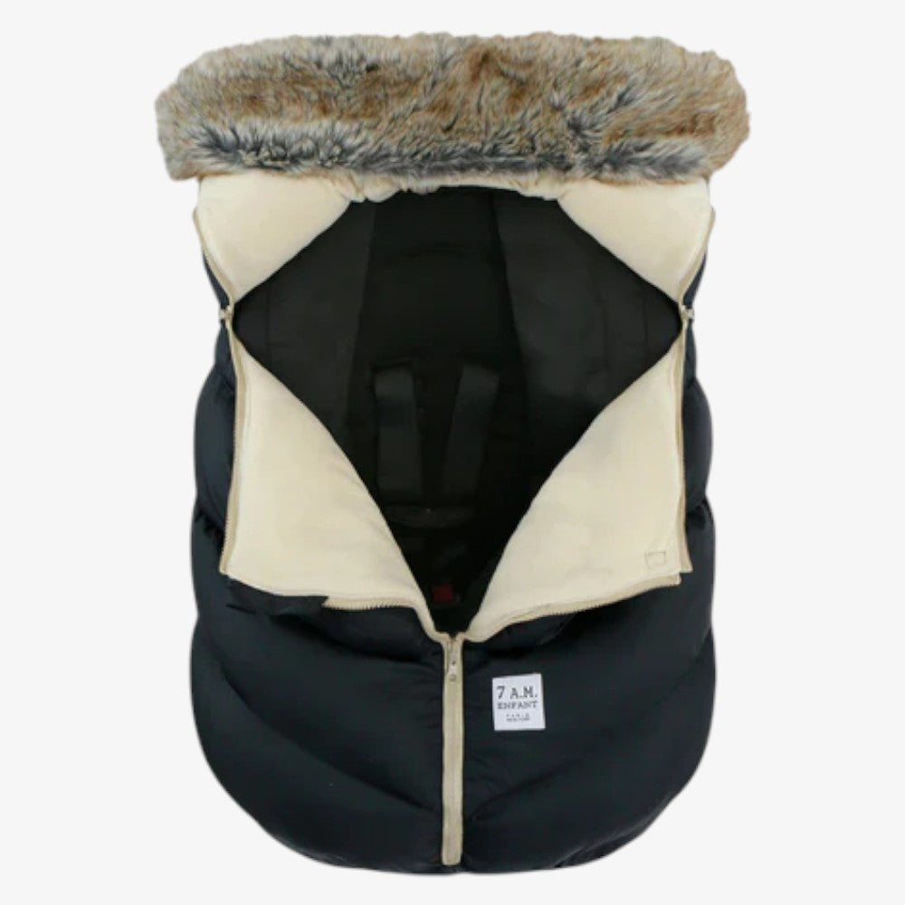 Car Seat Cacoon Tundra - Black Faux Fur