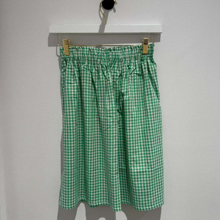 Checkered Skirt - Ecru &amp; Green