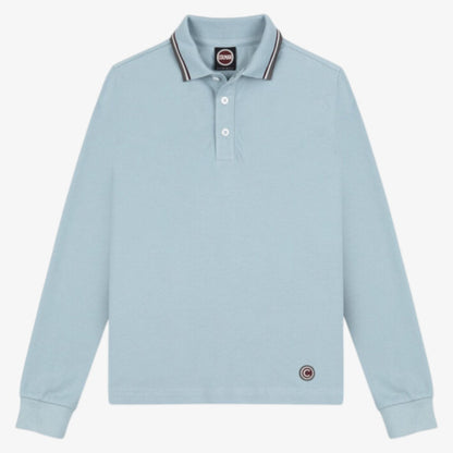 Stripe Collar Polo - Angelic Blue