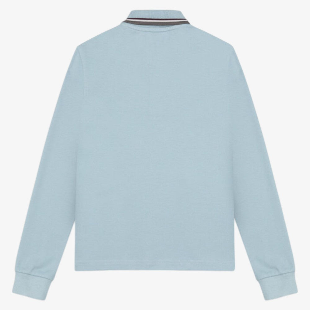 Stripe Collar Polo - Angelic Blue
