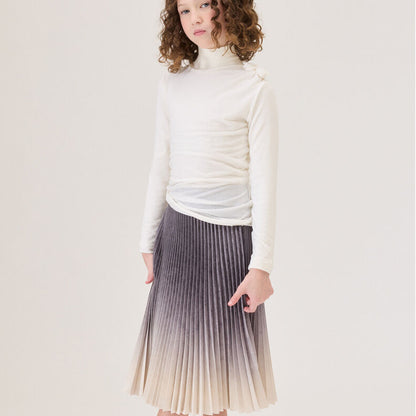 Pleated Skirt - Gold