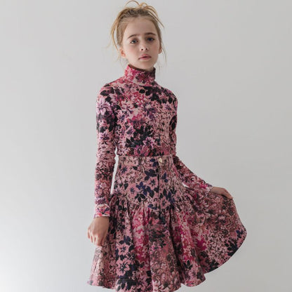 Print Turtleneck - Blurred Floral