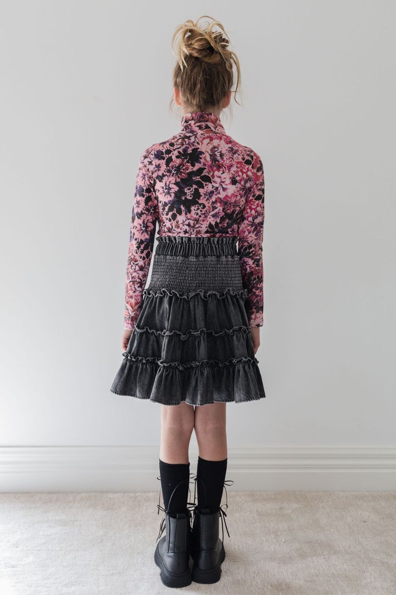 Print Turtleneck - Blurred Floral