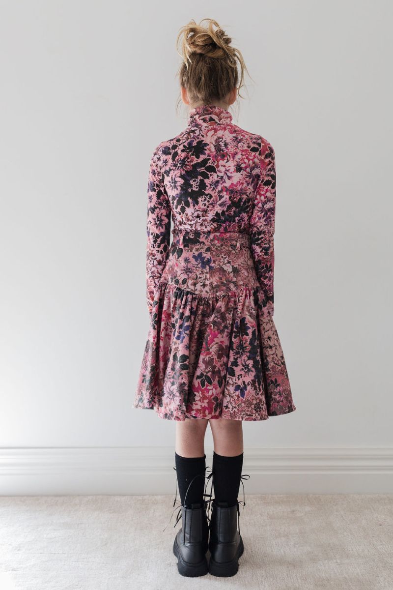 Print Turtleneck - Blurred Floral