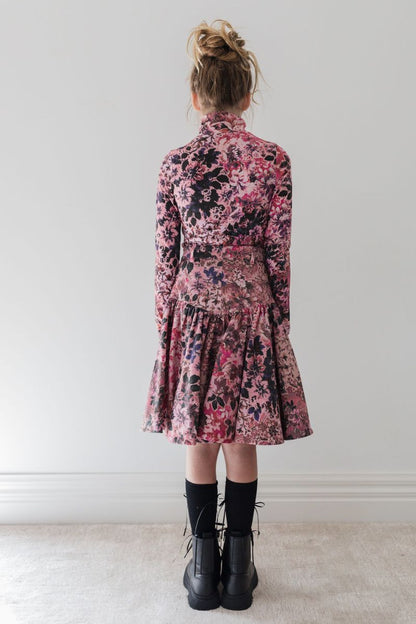 Print Turtleneck - Blurred Floral
