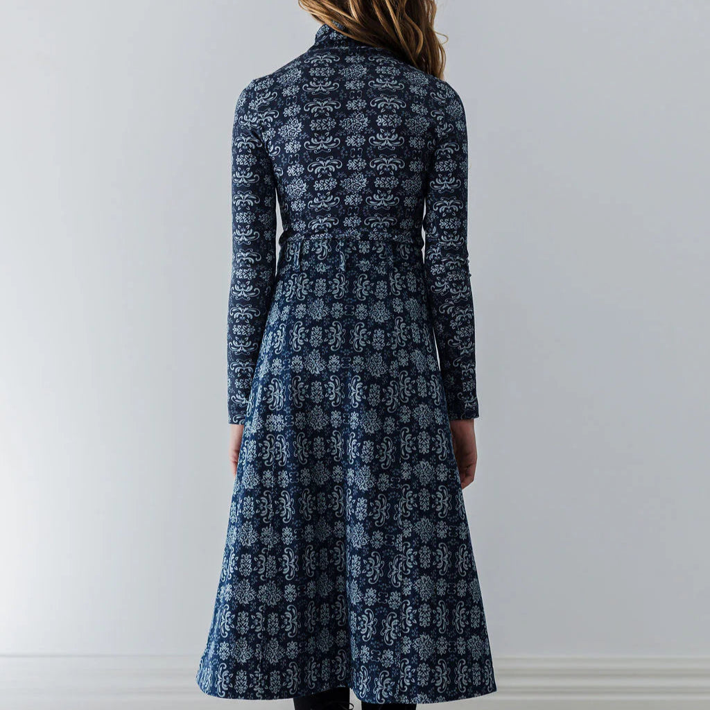 Button Denim Skirt - Lily Flower