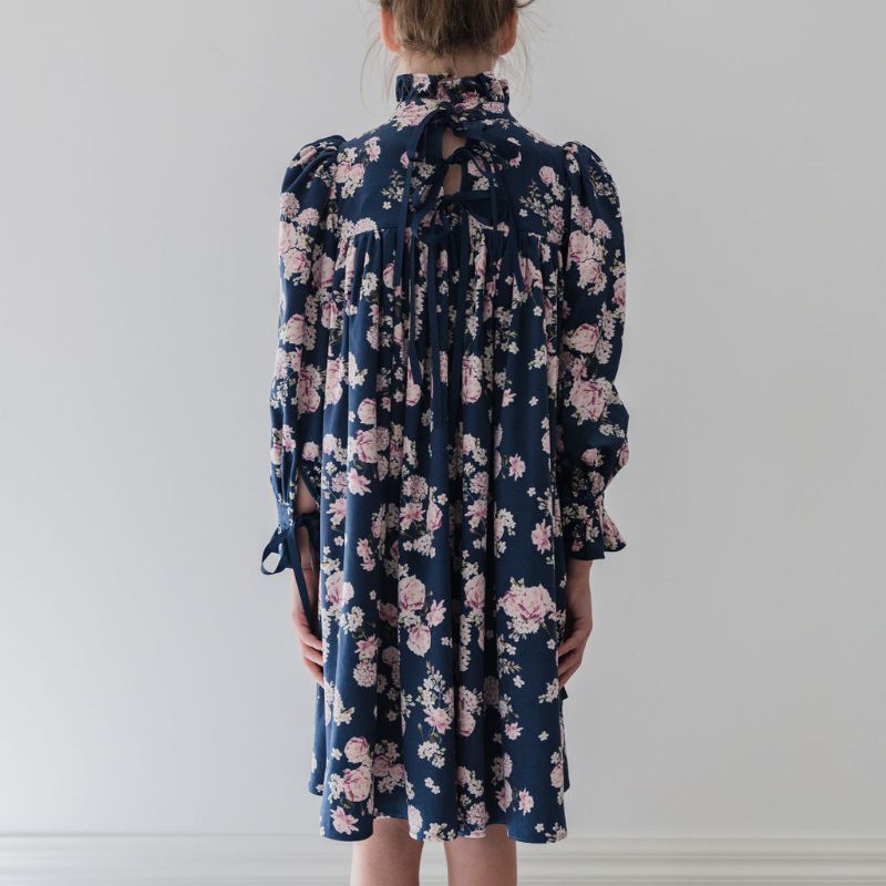 Floral Print Cord Dress - Lilac