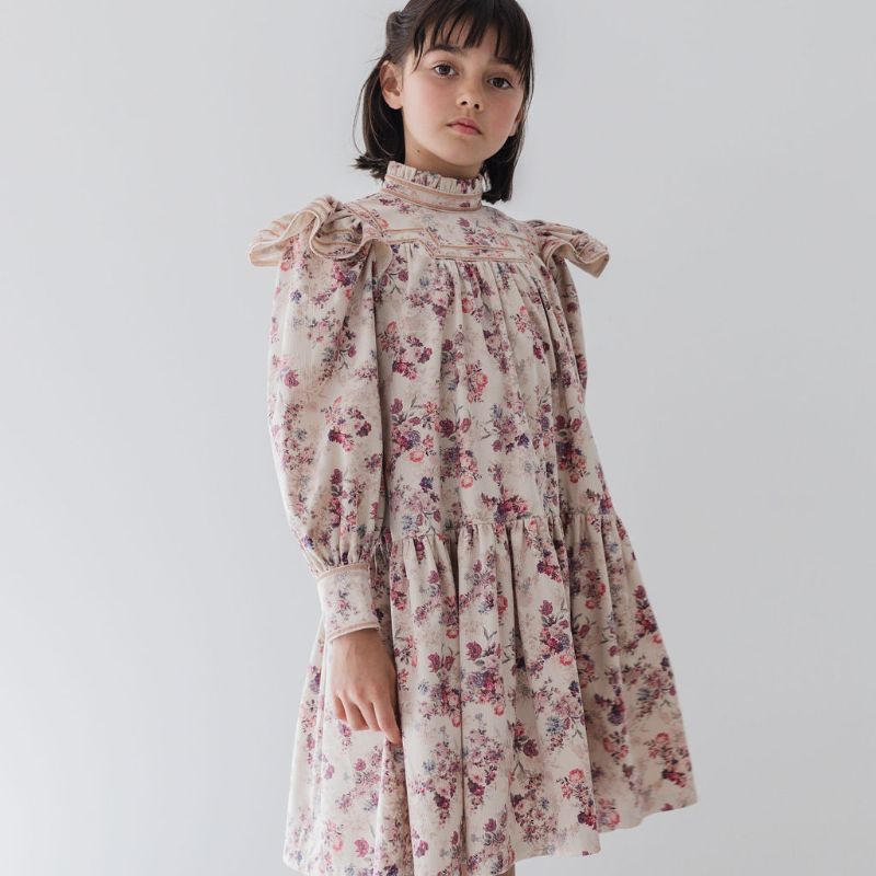 Print Cord Dress - Antique Floral