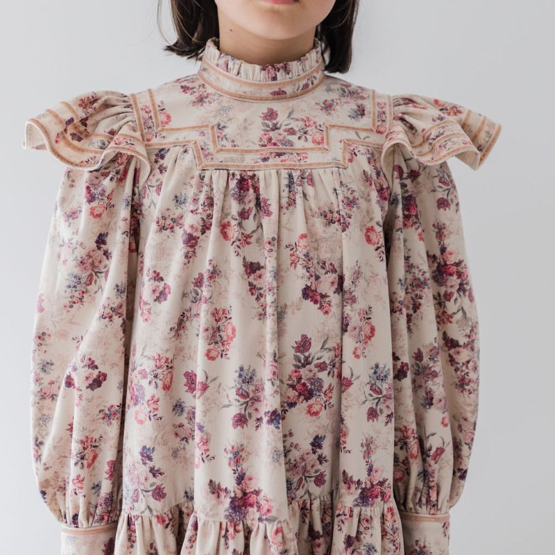 Print Cord Dress - Antique Floral