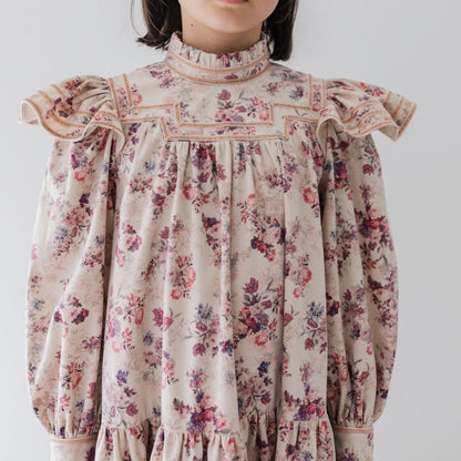 Print Cord Dress - Antique Floral