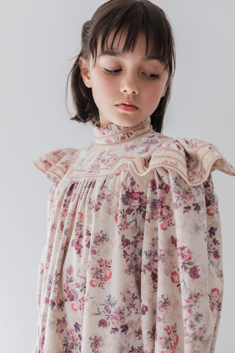 Print Cord Dress - Antique Floral
