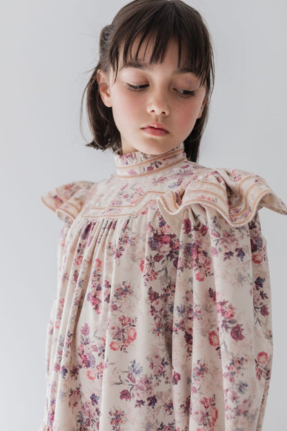 Print Cord Dress - Antique Floral