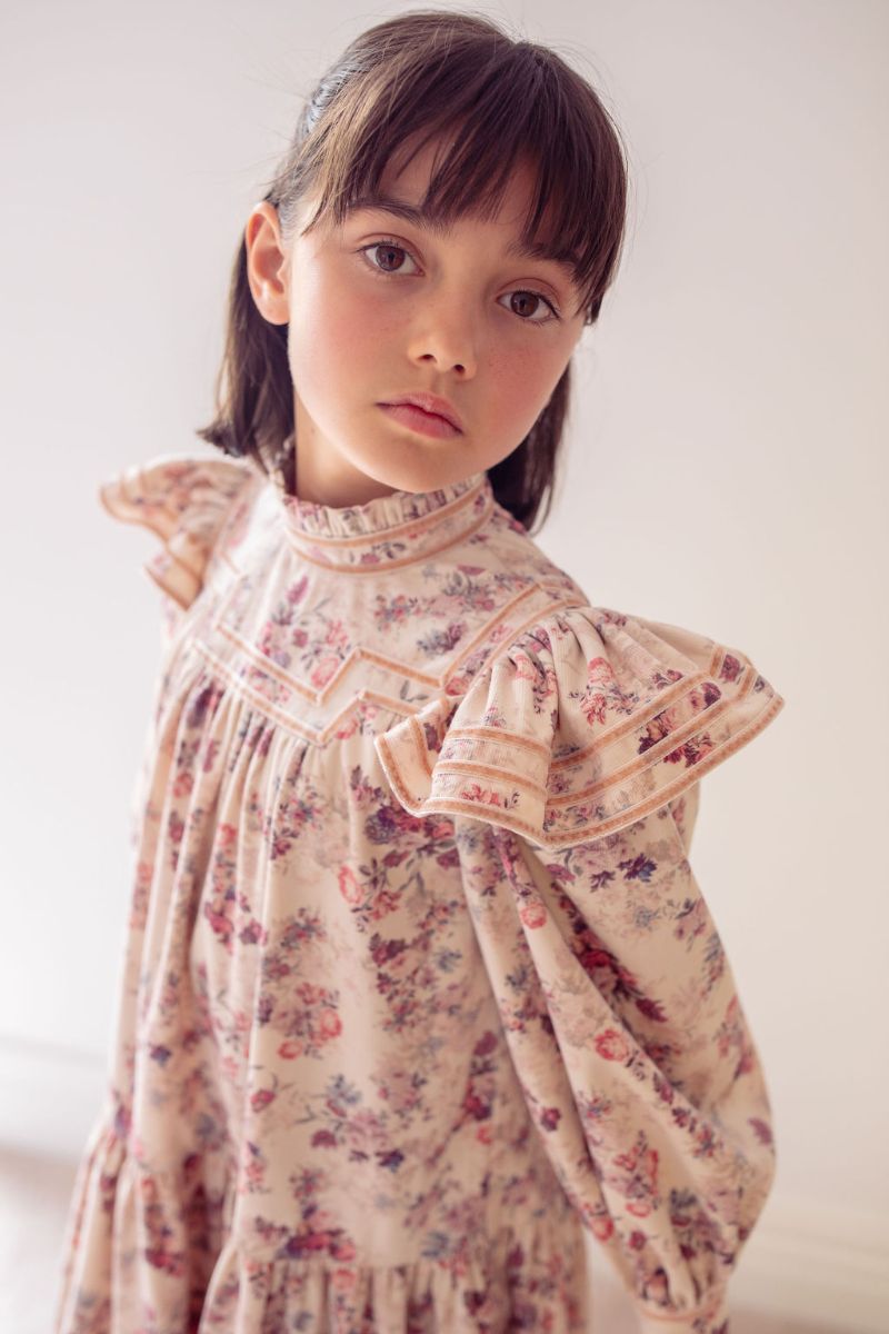 Print Cord Dress - Antique Floral