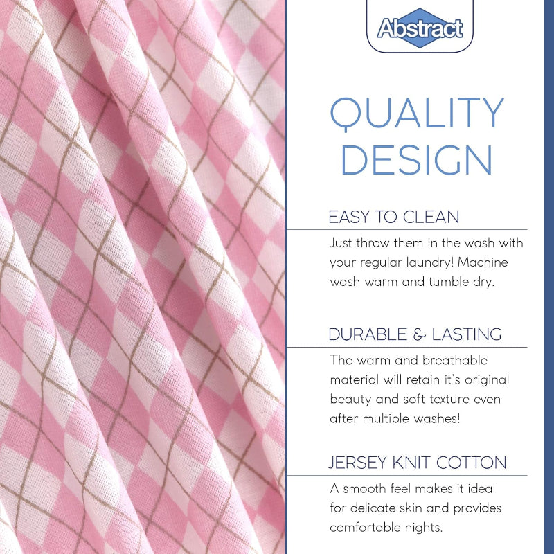 Dot Portable Crib Sheet - Arygle Pink