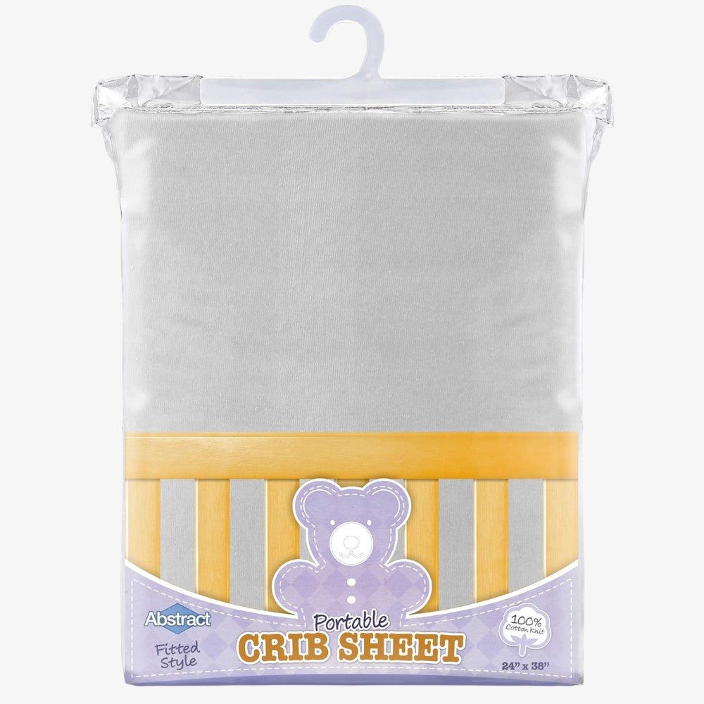 Portable Crib Sheet - Grey
