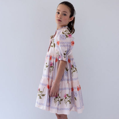 Grid Print Dress - Pink