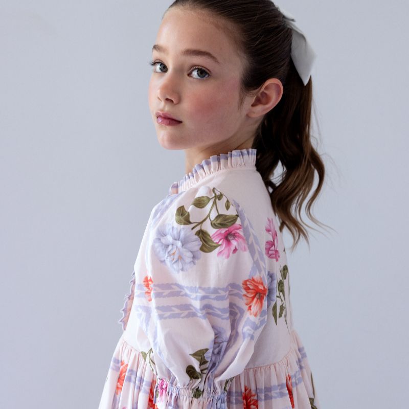 Grid Print Dress - Pink