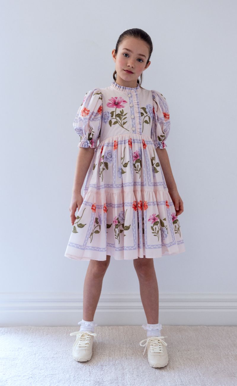 Grid Print Dress - Pink