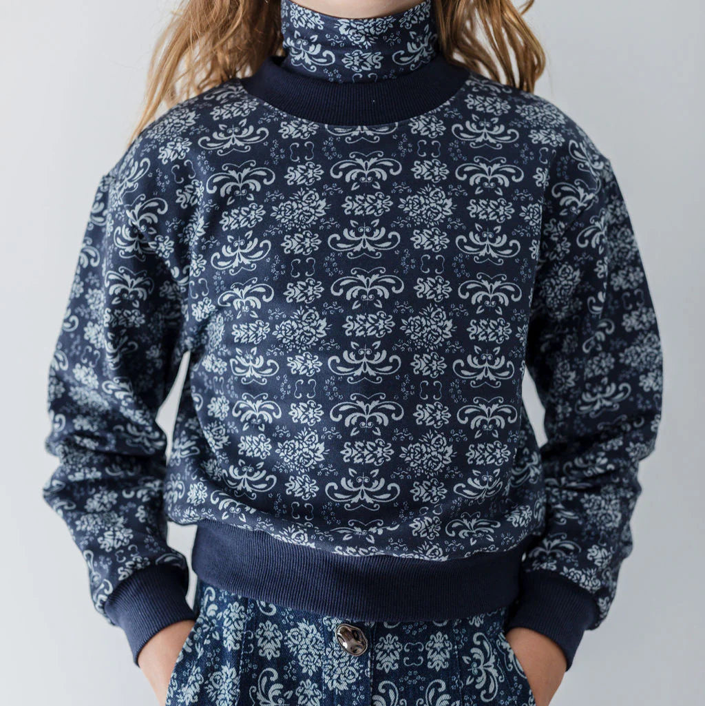 Print Sweat Top - Lily Flower