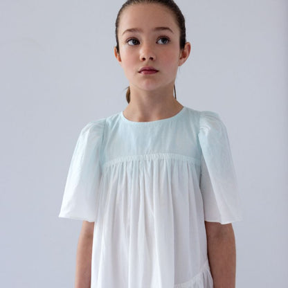 Tie Dye Voile Dress - Aqua