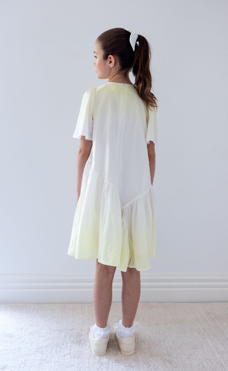 Tie Dye Voile Dress - Lemon