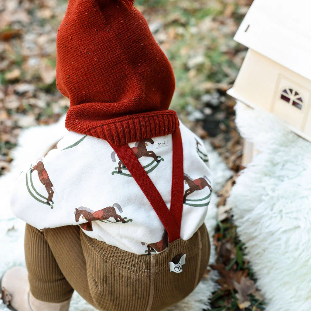 Footed Tights - Acorn Brown&amp;maple