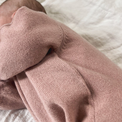 Cashmere Footie - Dusty Rose