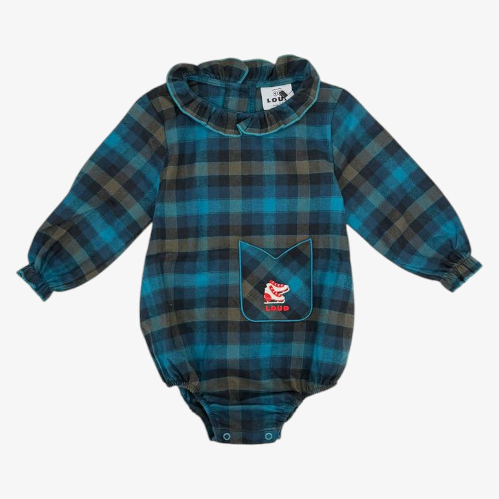Tulip Pocket Romper - Check